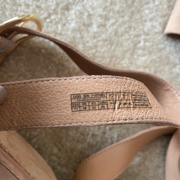 UGG Chapala tan suede platform sandals. Strappy‎ ankle. Women size 12. NWOT - Picture 5 of 10